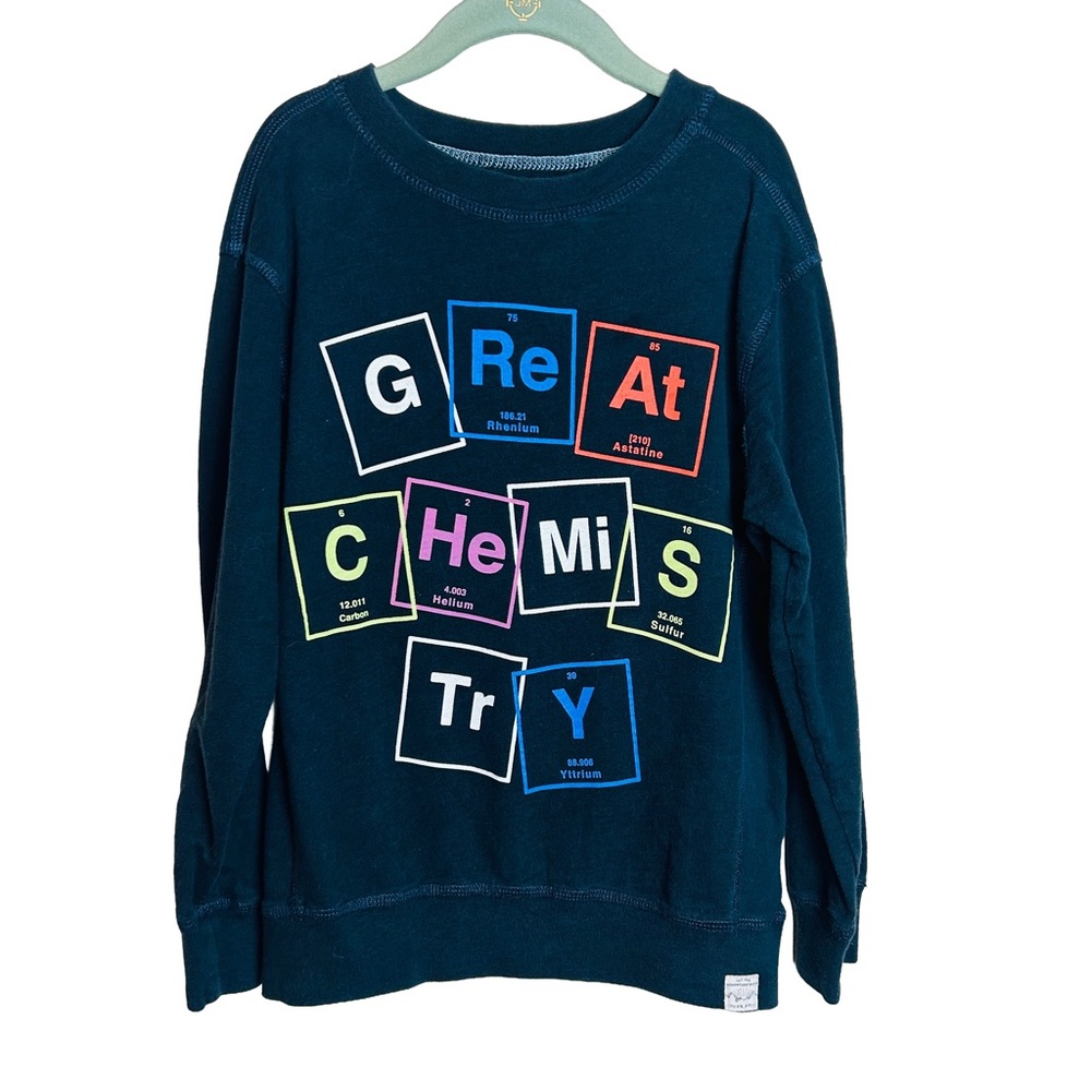 Peek Kids Boys' Oliver Periodic Table Sweatshirt Size Small 6/7